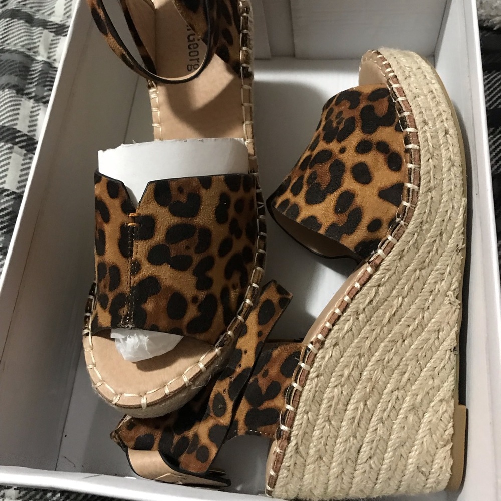 Boutique Leopard wedges